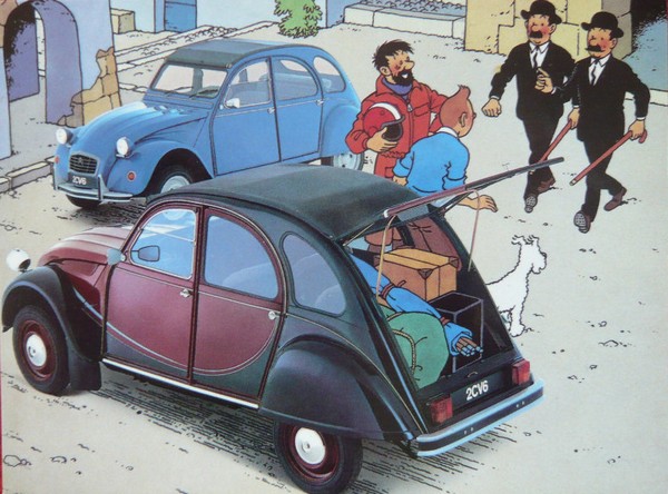 Tintin et les 2CV