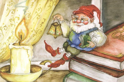 Le lutin de Noël - illustration de Nina Panasenko